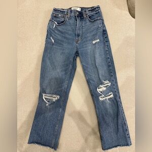 Abercrombie & Fitch The Ankle Straight Ultra High Rise Jeans - Size 26 2 Short